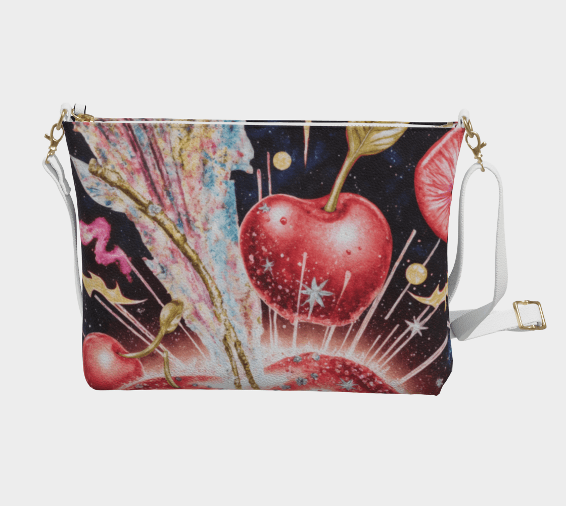 CHERRY BOMB by Riffhaus -Crossbody Purse - Vegan (Kesha Period Riff)