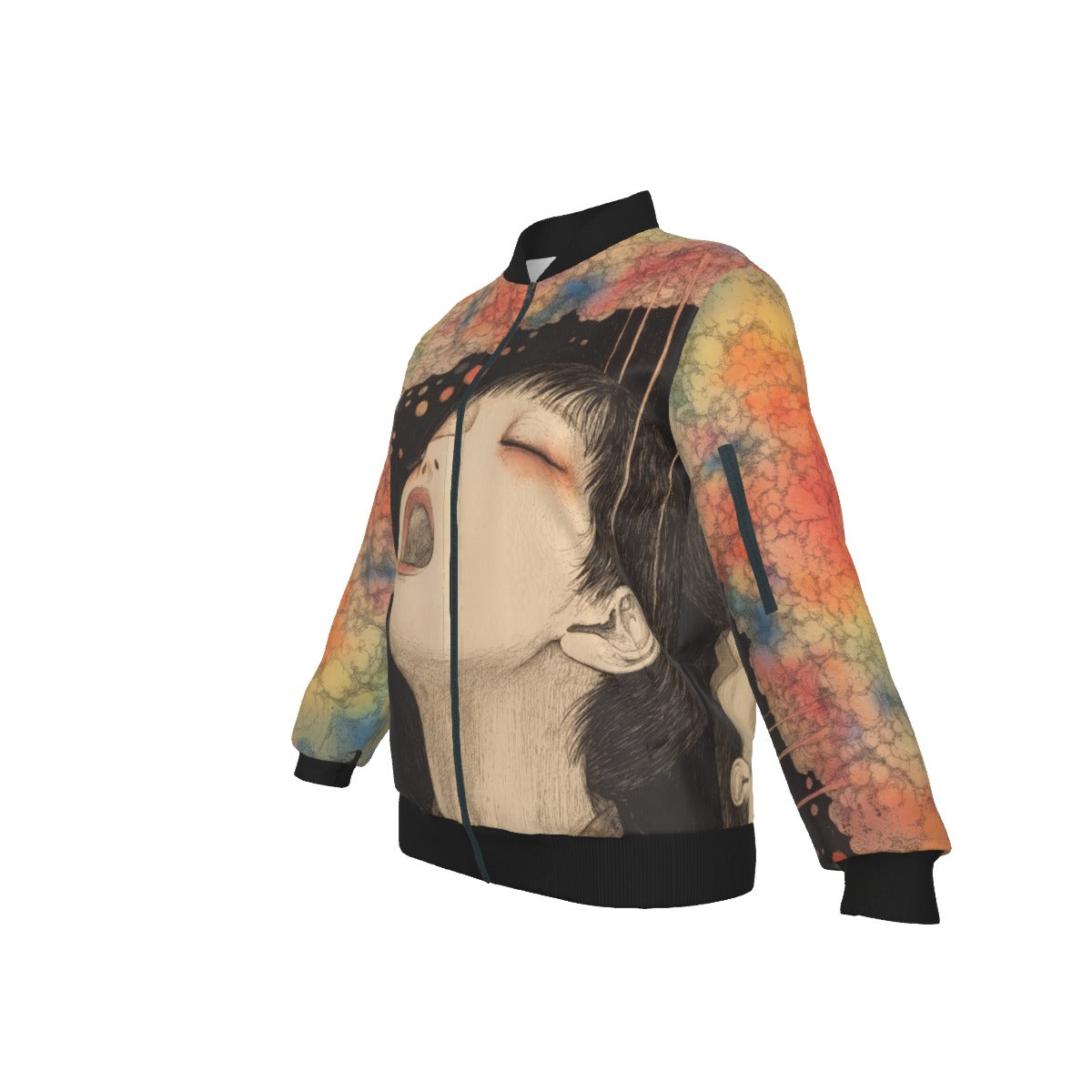 Riff Haus Women's Fashion Jacket with Decorative Zipper Sleeves | Polyester Fabric