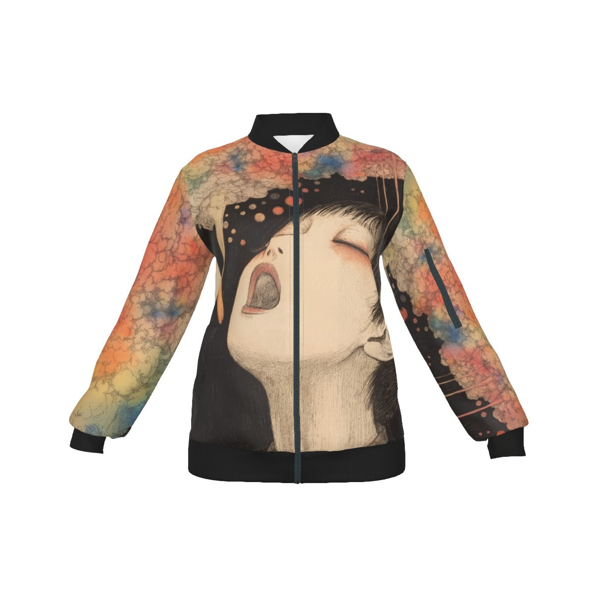 Riff Haus Women's Fashion Jacket with Decorative Zipper Sleeves | Polyester Fabric