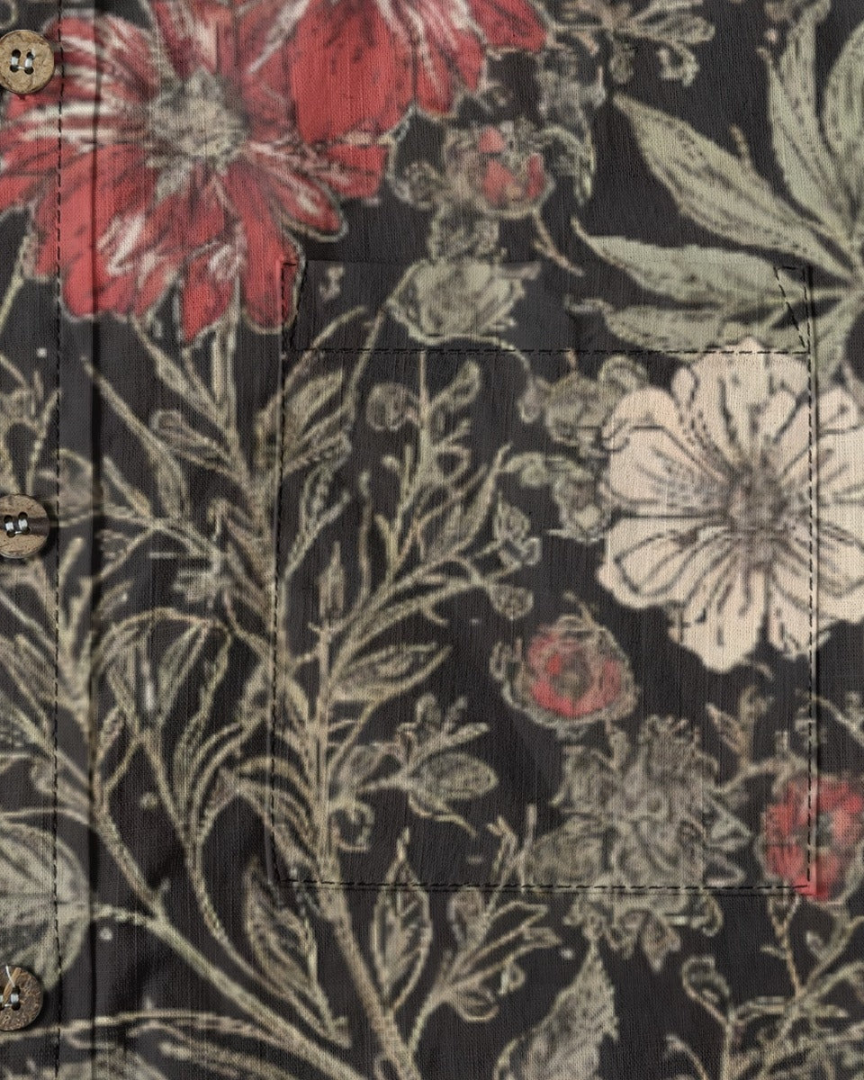 POSESSION - Men's Casual Lapel Long Cotton Sleeve Shirt - Florence + The Machine Riff