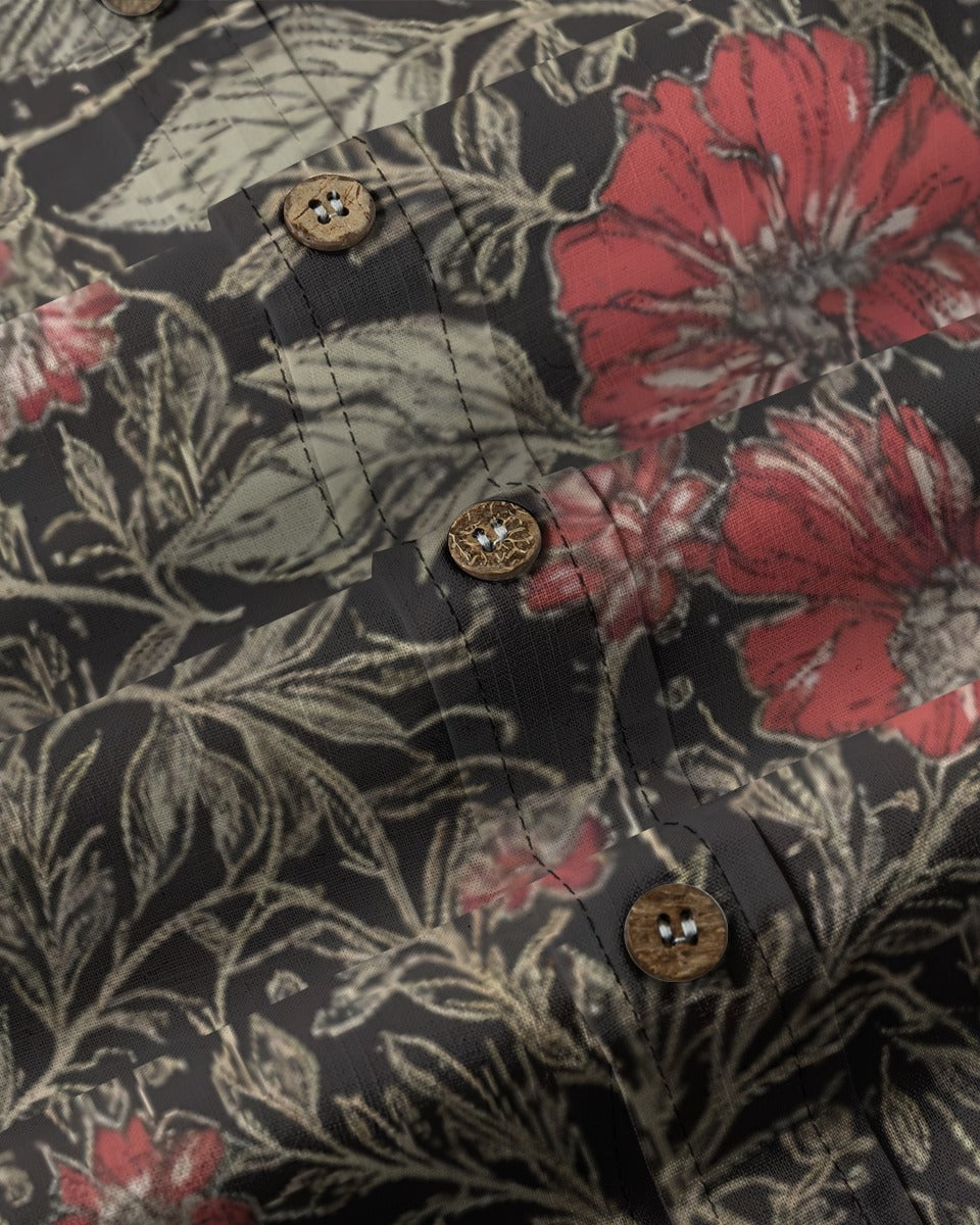 POSESSION - Men's Casual Lapel Long Cotton Sleeve Shirt - Florence + The Machine Riff