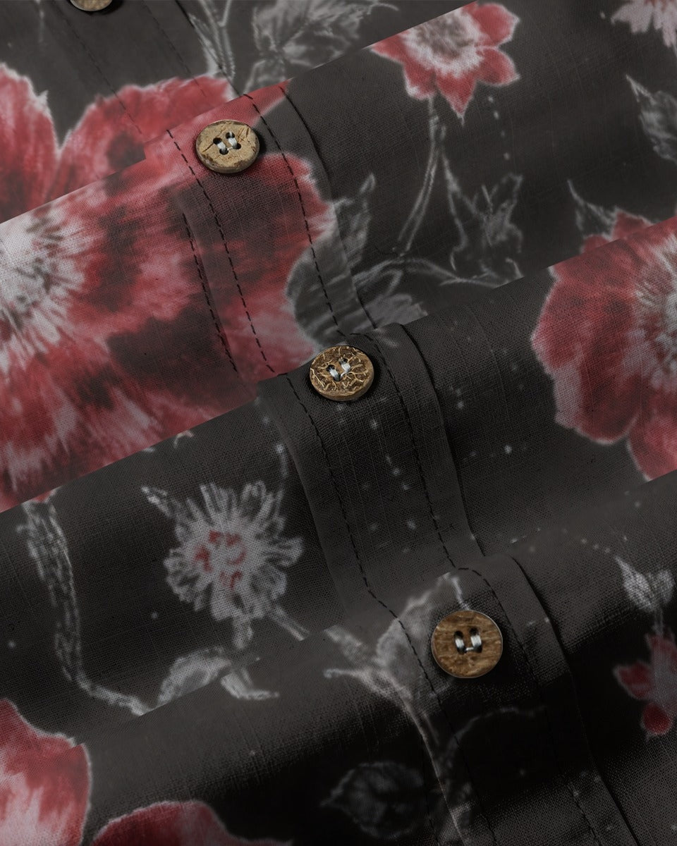 THISTLE by Riffhaus - Men's Casual Lapel Long Sleeve Cotton Shirt - Florence + The Machine Riff