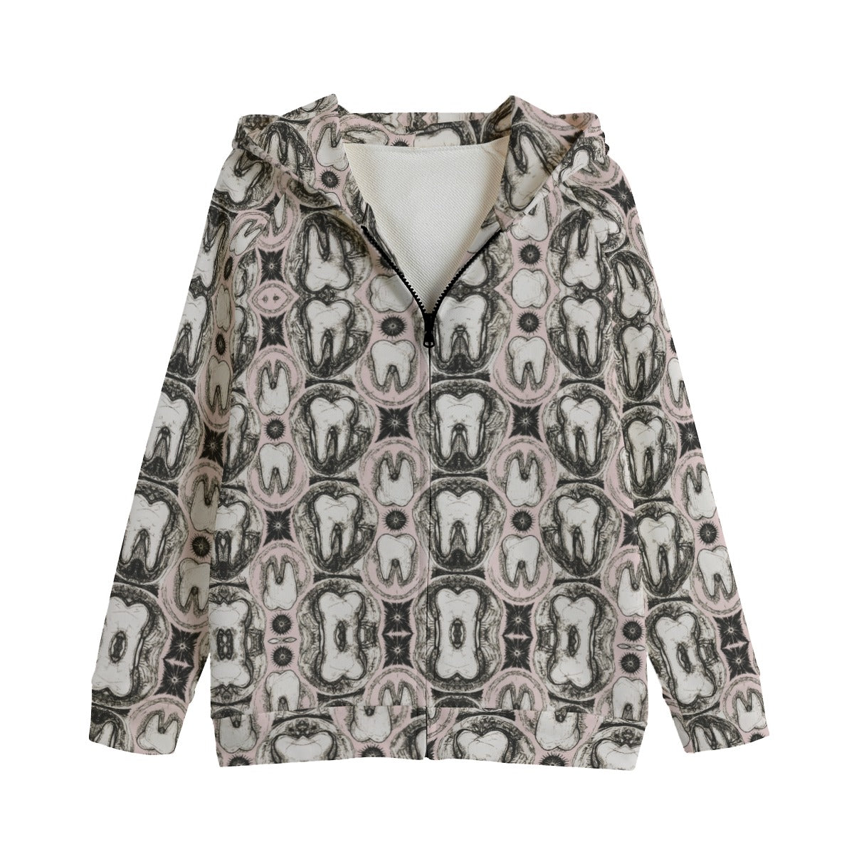 GUMDROP GRAVEYARD by Riffhaus - Kid's Zip Up Raglan Sleeve Hoodie - Sofia Isella Riff
