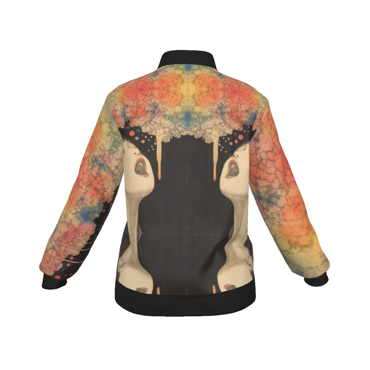 Riff Haus Women's Fashion Jacket with Decorative Zipper Sleeves | Polyester Fabric