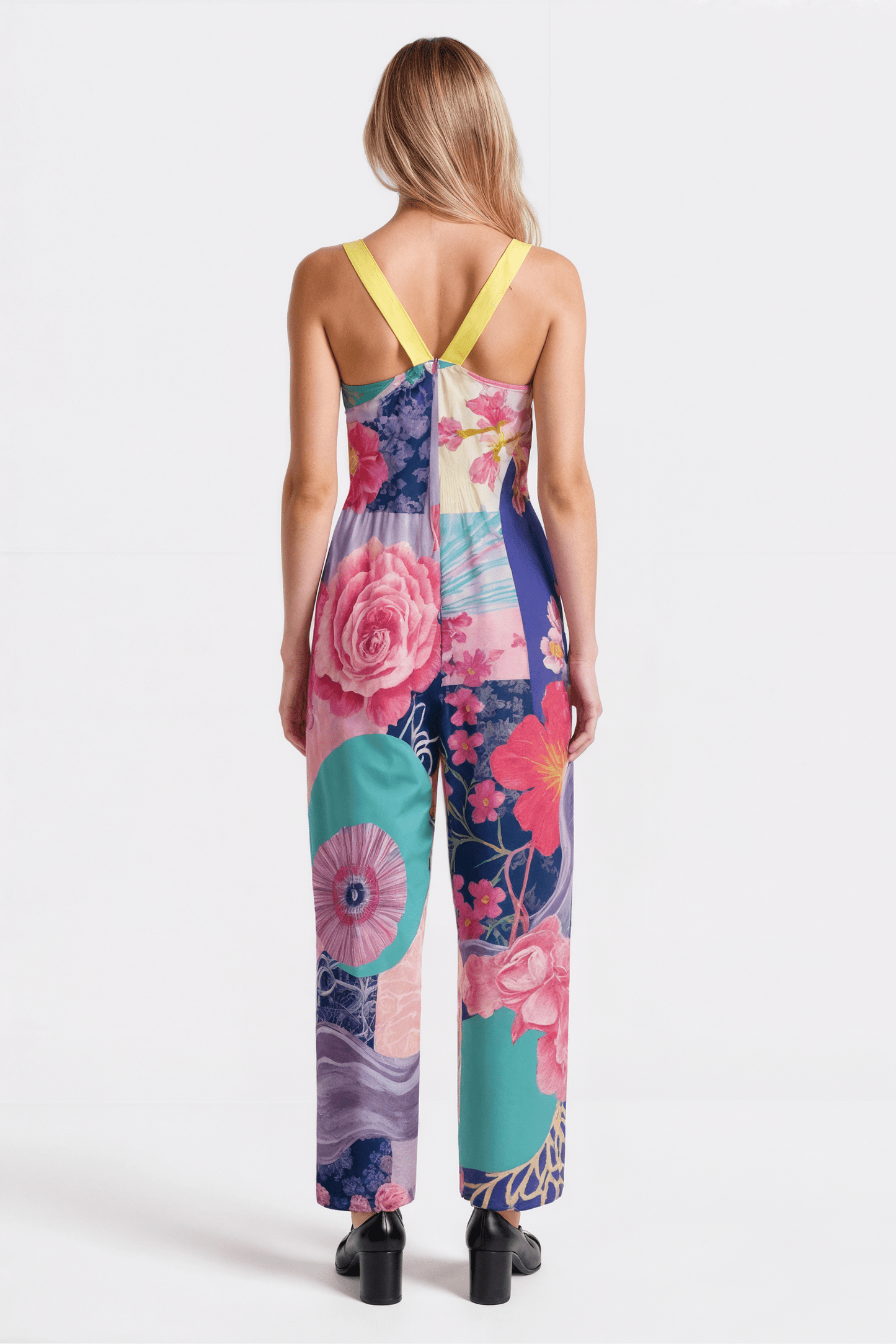 Riffhaus Women’s Jumpsuit – One & Done Tropical Print (Sofi Tukker Butter Riff)