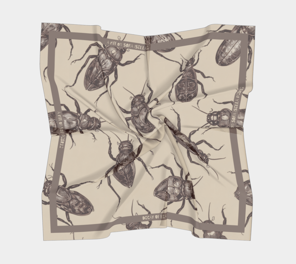 DECAY by Riffhaus - Silk Scarf Bugs - Sofia Isella Riff