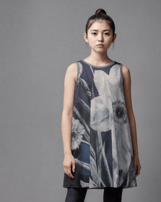 FROST DREAM by Riffhaus Kid's Sleeveless Dress 100% Cotton - Aurora Frozen Riff