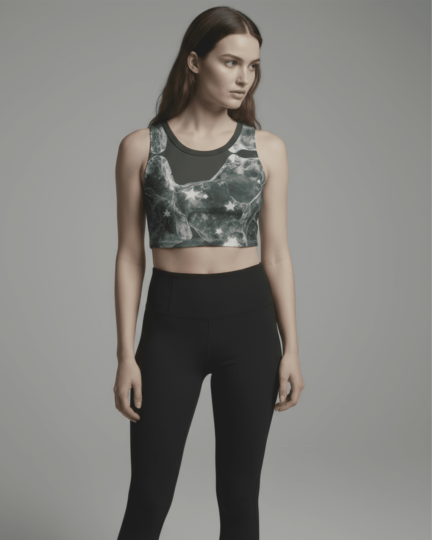 LAST STAR by Riffhaus - High-Stretch Short Women's Tank Top - Aurora Frozen Riff