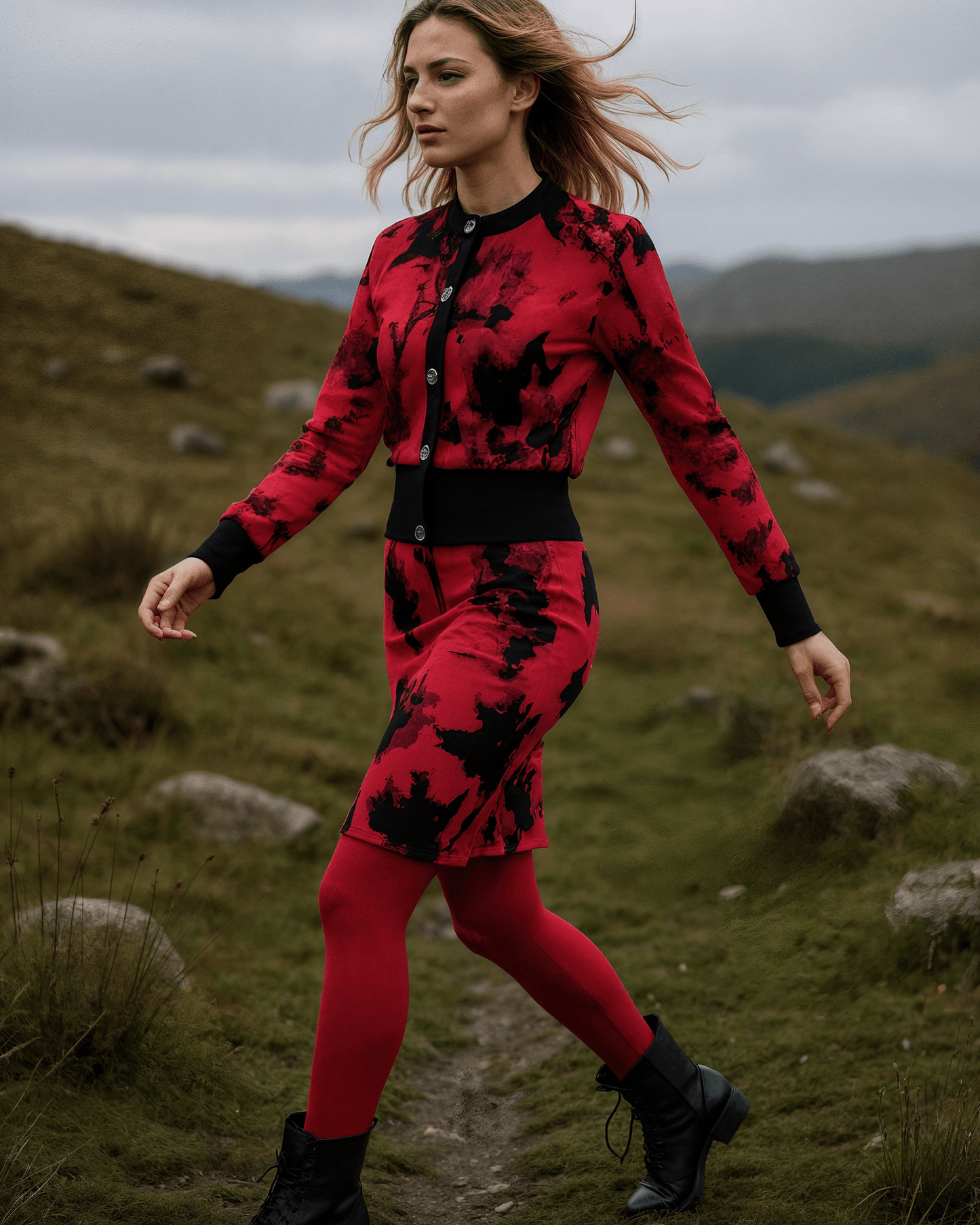 PULSE by Riffhaus - Women's Cropped Cardigan - Florence + The Machine Riff