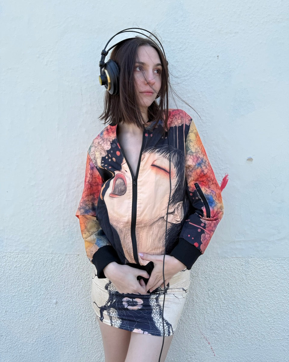 Riff Haus Women's Fashion Jacket with Decorative Zipper Sleeves | Polyester Fabric
