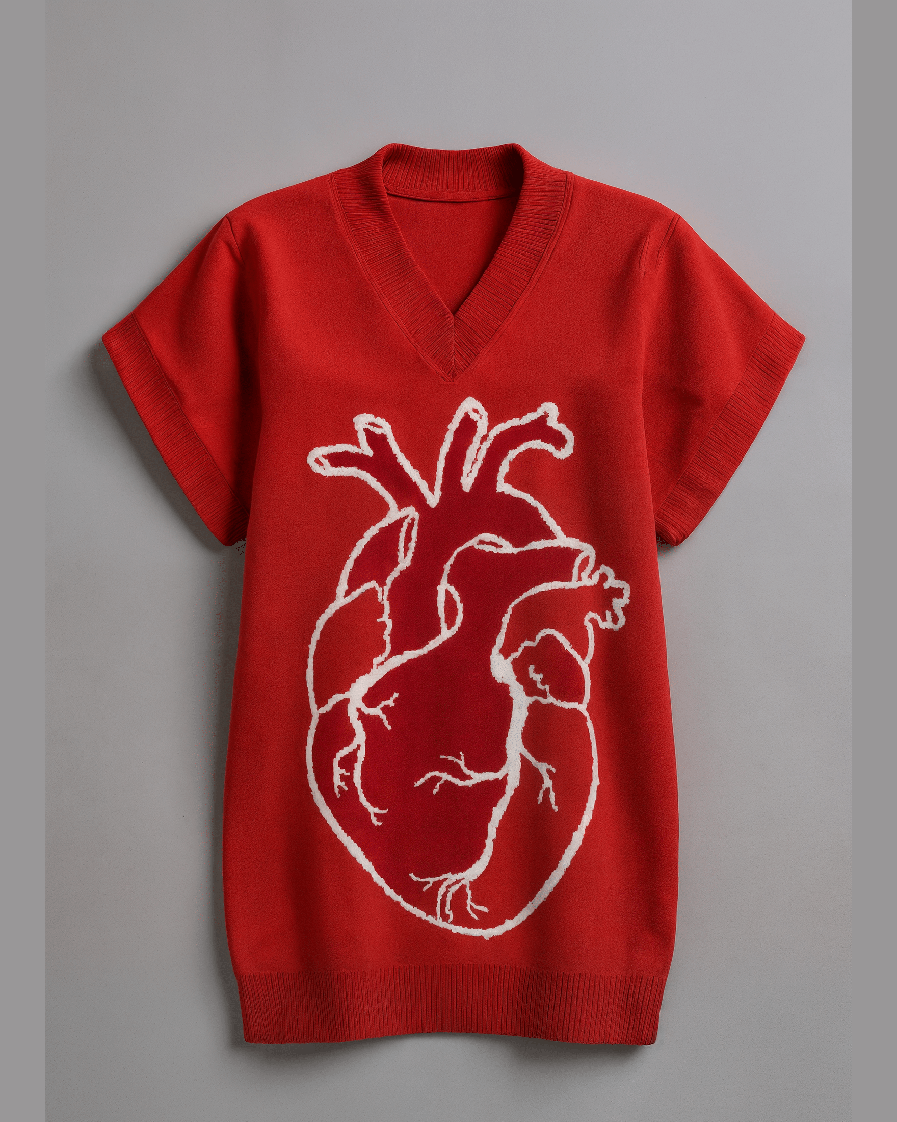 FROZEN HEART by Riffhaus - Wool Jacquard Oversized Vest/Dress - Aurora Frozen Riff