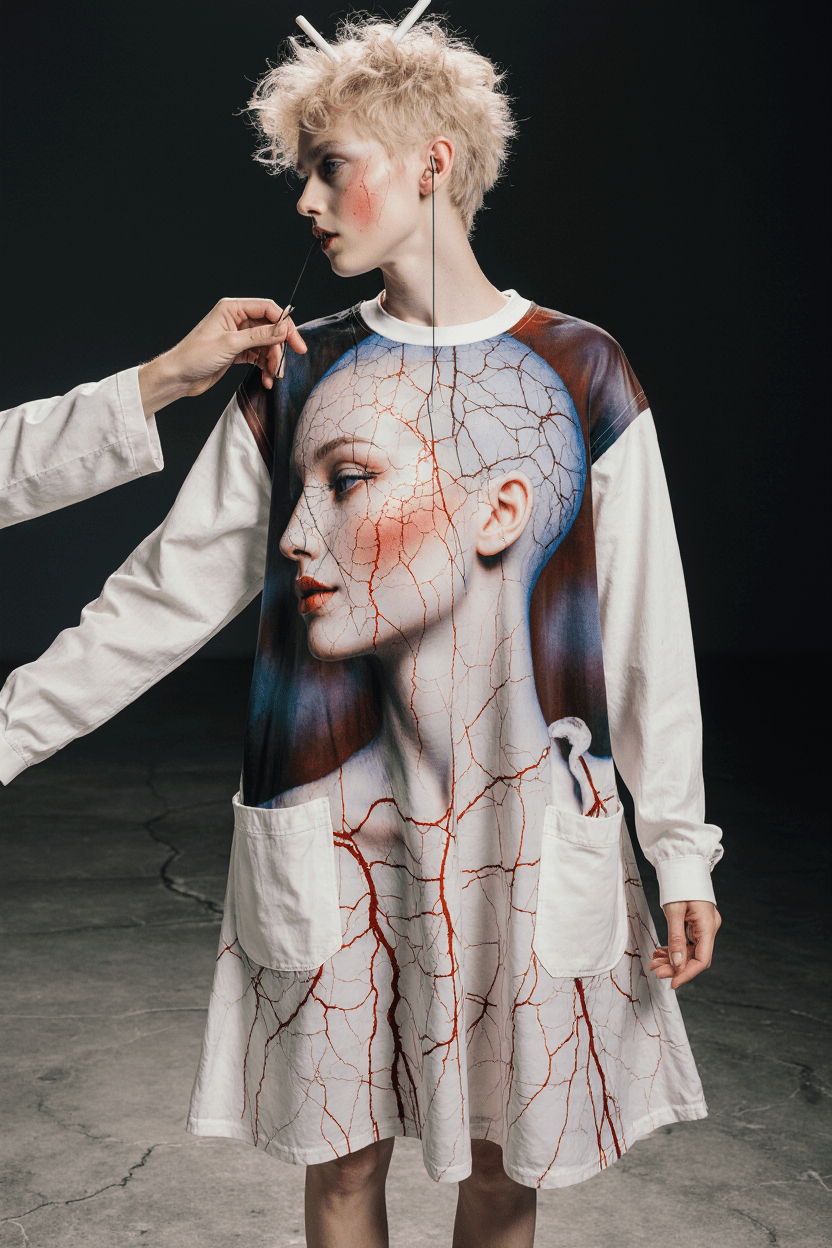 MARIONETTE COMPLEX by Riffhaus Women's Longsleeve Baggy Ballet Punk Dress - Sofia Isella Riff