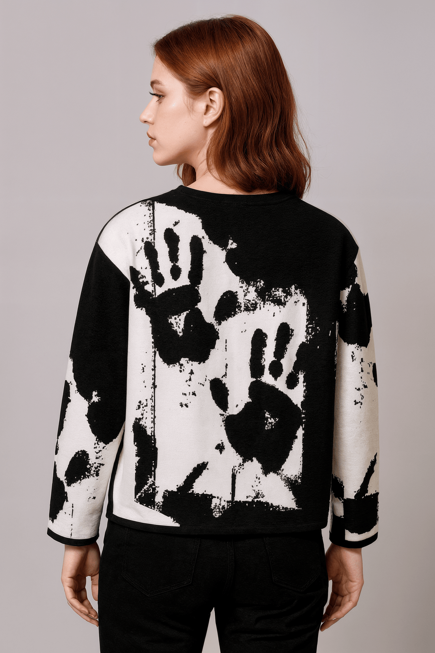 LET ME OUT by Riffhaus - Women’s straight bottom knitted sweater - Sofia Isella Riff