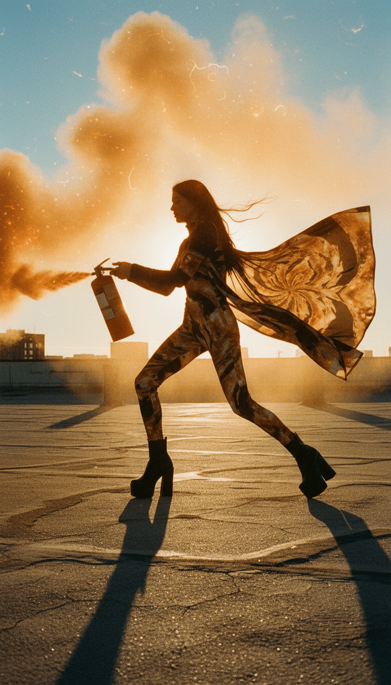 Controlled BURN by Riffhaus - Women's Vest Dress | Length To Ankle - Elemental Riff