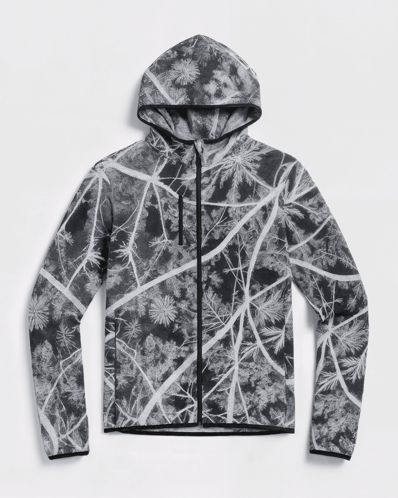 FROST BITE by Riffhaus - Unisex Hoodie with Thumb Hole Design - Aurora Frozen Riff