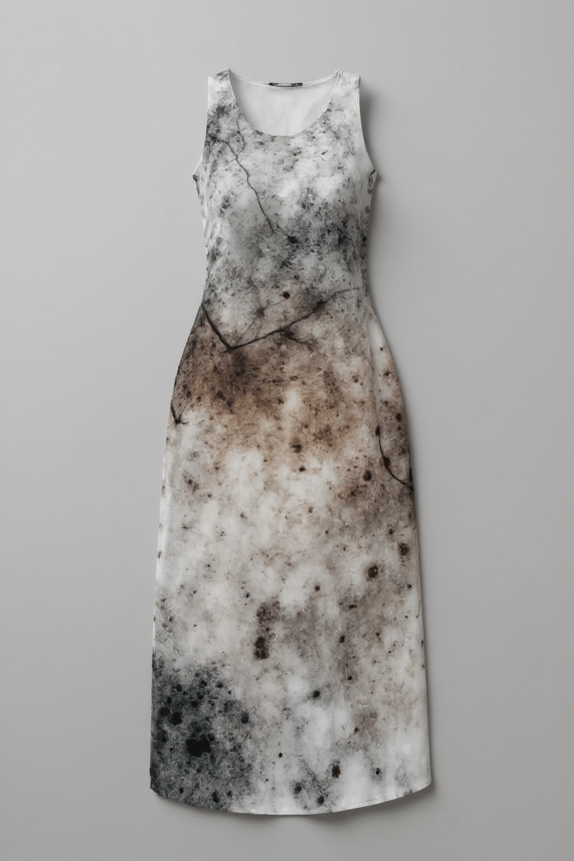 POSTHUMOUS BLOOM by Riffhaus - Long Jersey Sleeveless Dress - Sofia Isella Riff