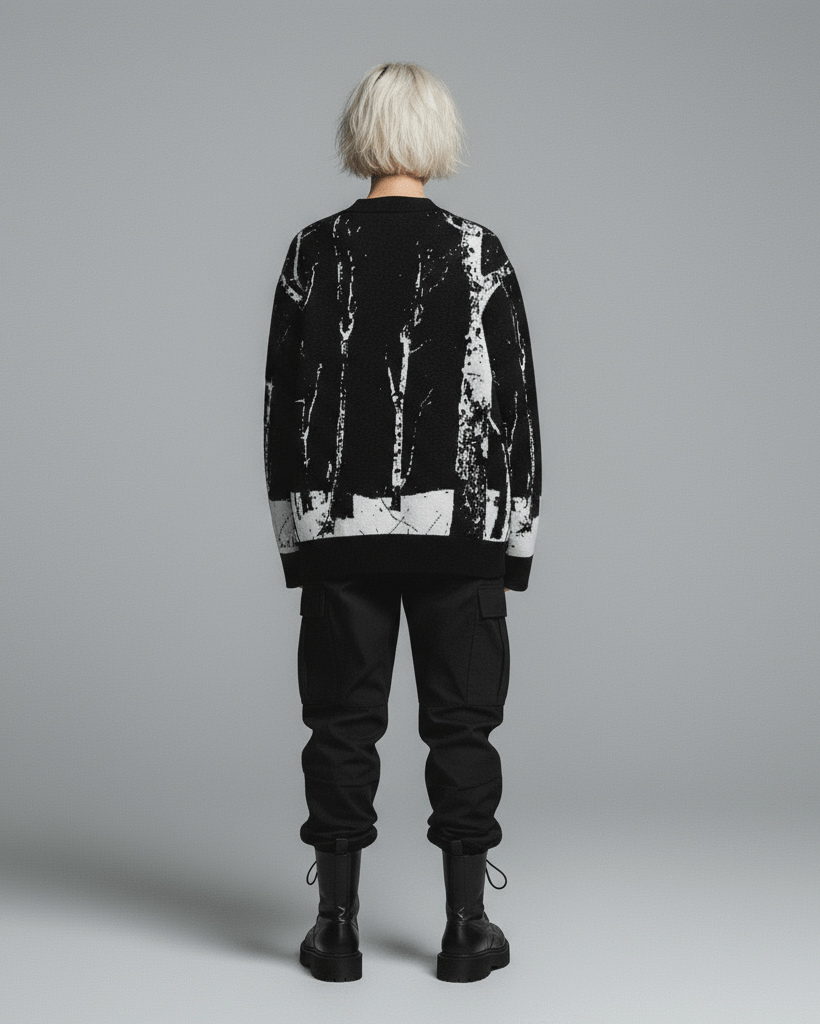 LAST TREE by Riffhaus - Knitted cardigan - Aurora Frozen Riff