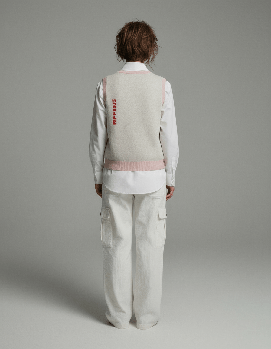 ROTTEN APPLE by Riffhaus Knit V-neck vest - Riff on Rosalía's Berghain