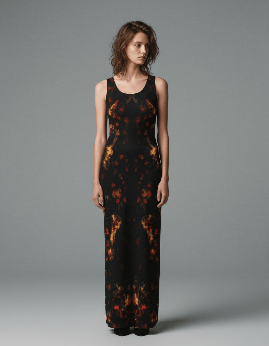 BUTTERFLY DISTORTION by Riffhaus - Dress | Length To Ankle #GARDEN