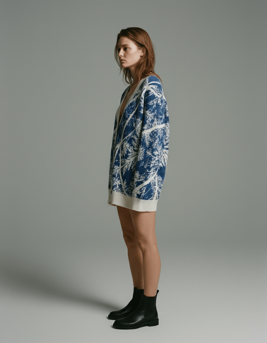 TRACES by Riffhaus - Knitted cardigan - Aurora Frozen Riff