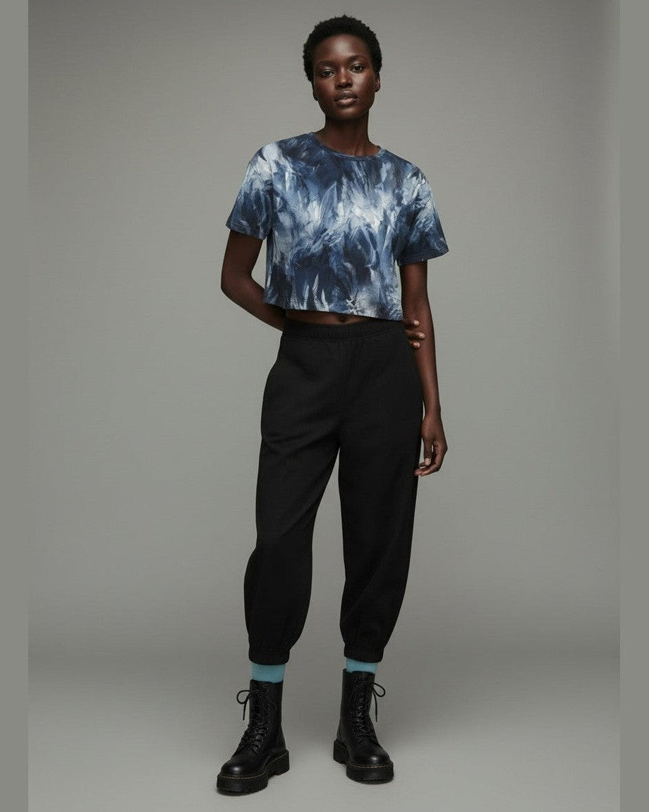 CRYSTAL by Riffhaus - Cropped T-shirt 100% Cotton - Aurora Frozen Riff