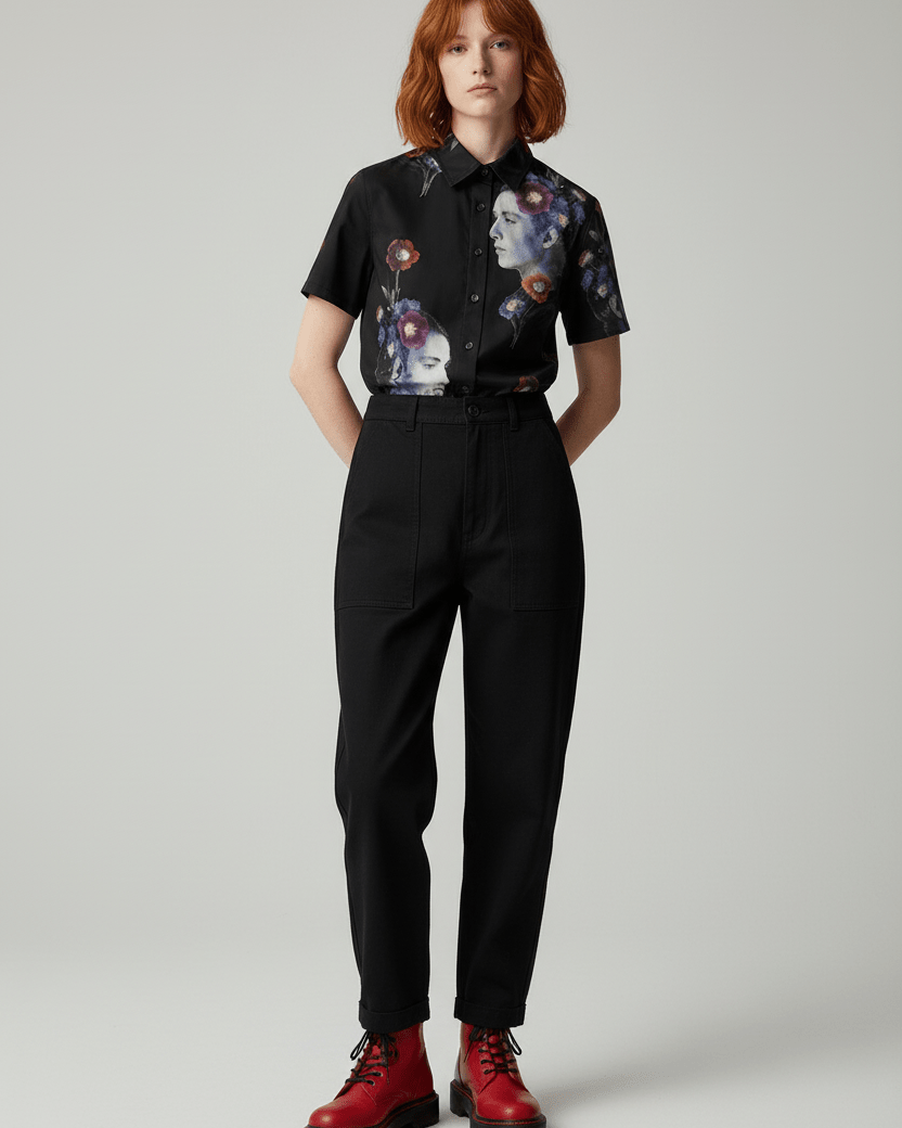 REBIRTH by Riffhaus - Women's Cotton Shirt - Florence + The Machine Riff