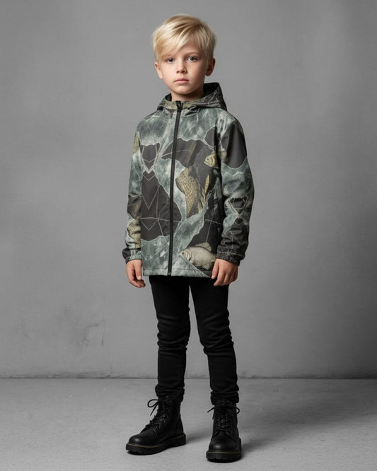 LAST TINY FISH by Riffhaus - Children's Waterproof And Windproof Jacket - Aurora Frozen Riff