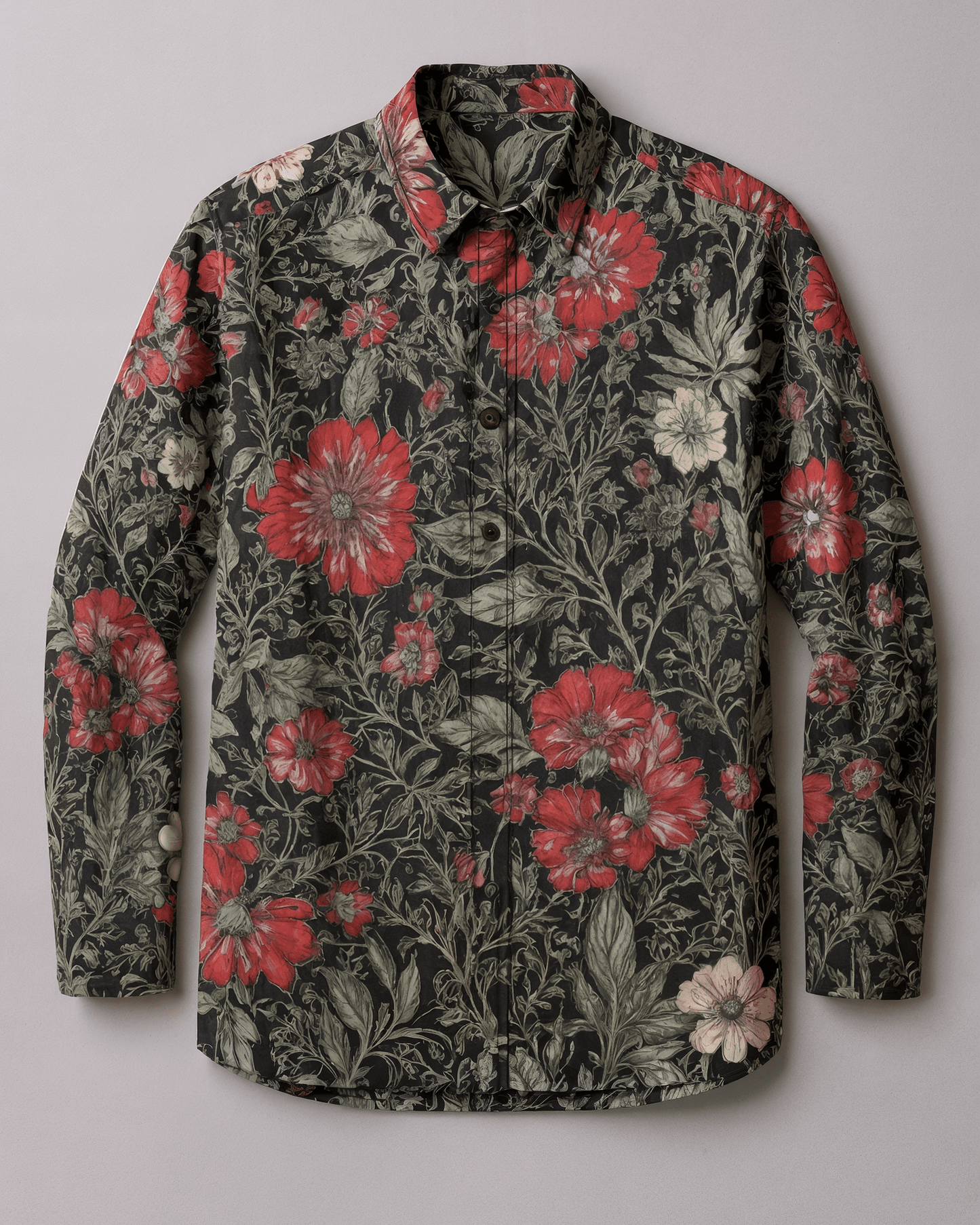 POSESSION - Men's Casual Lapel Long Cotton Sleeve Shirt - Florence + The Machine Riff