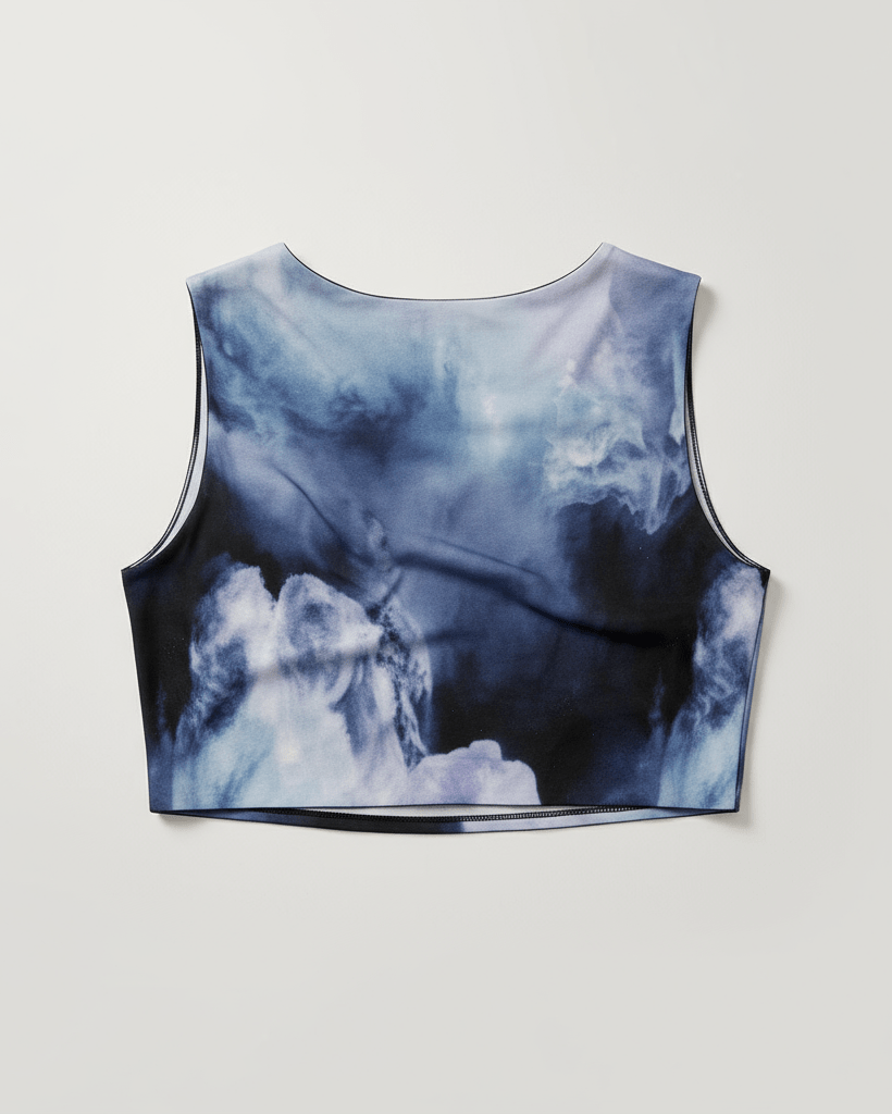 ICE TOWER by Riffhaus - Sleeveless Cropped Top - Aurora Frozen Riff
