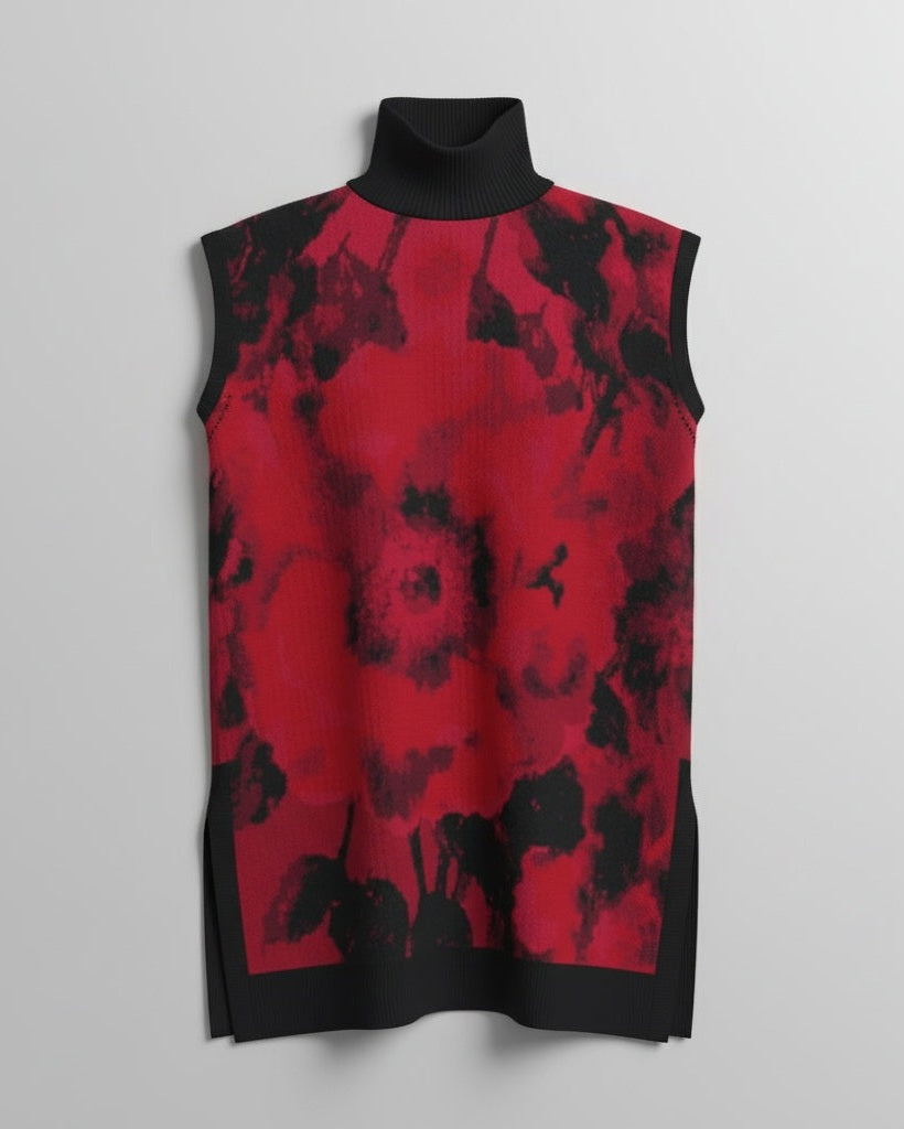 CRY by Riffhaus - Women's Jacquard Turtleneck Vest - Florence + The Machine Riff