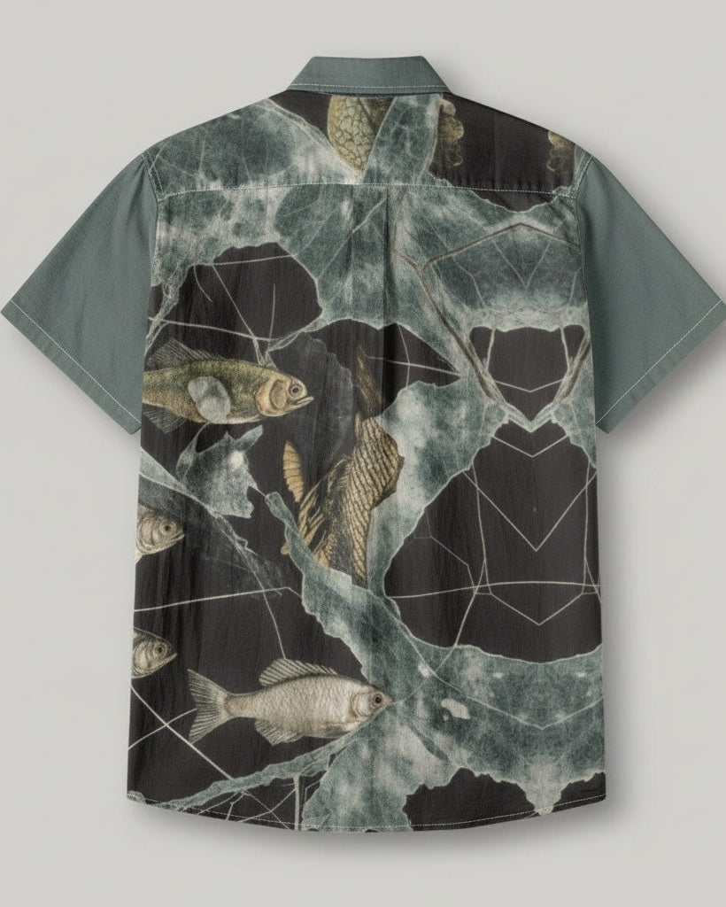 LAST TINY FISH by Riffhaus - Children's Shirt With Pocket 100% Cotton - Mini Me - Aurora Frozen Riff