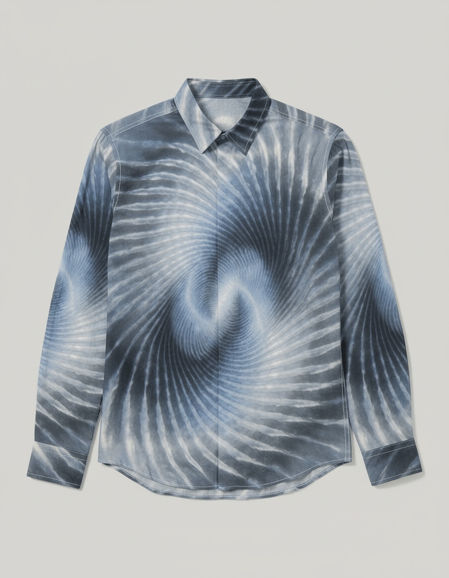 WINDTUNNEL by Riffhaus - Lapel Collar Shirt With Concealed Placket