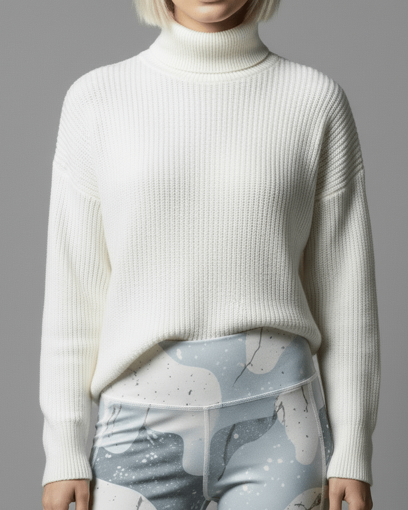 SNOW CAMOUFLAGE by Riffhaus - Functional Women's Yoga Leggings With Pockets - Aurora Frozen Riff