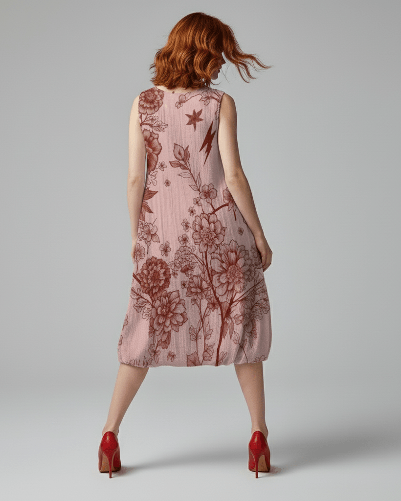 CROW by Riffhaus - Sleeveless Dress 100% Cotton - Scream Riff