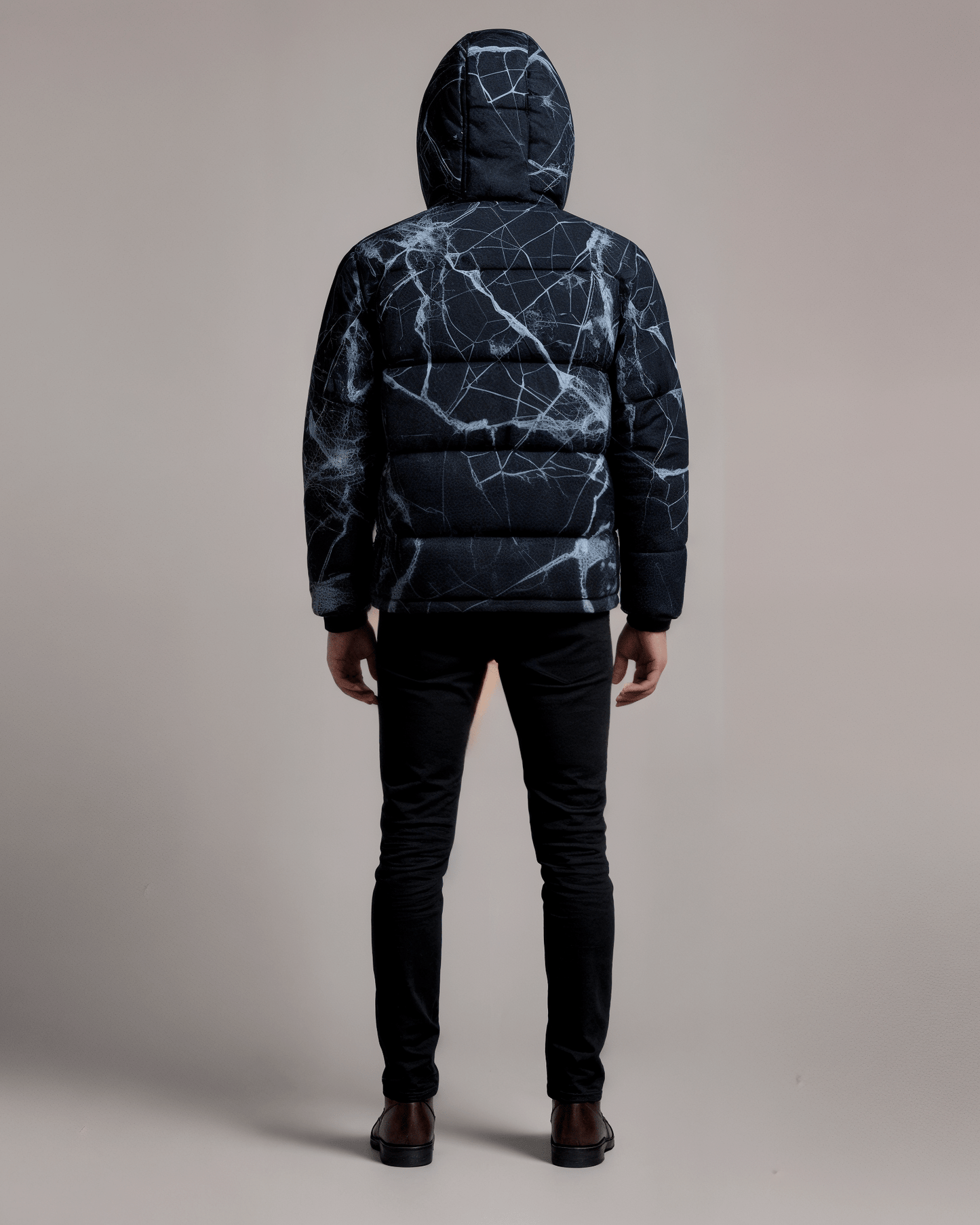 SHATTERED by Riffhaus - Unisex Down Jacket - Aurora Frozen Riff