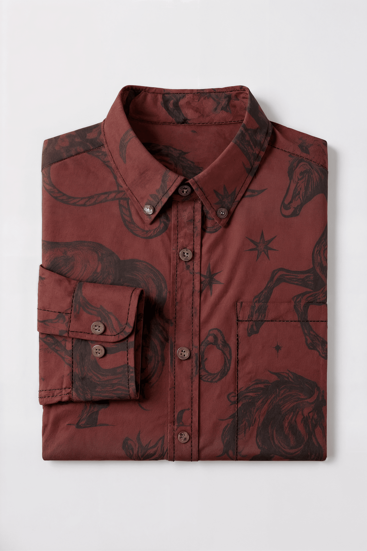 POSSESSED STALLION by Riffhaus – Men's Long Sleeve Cotton Shirt - Florence + The Machine Riff