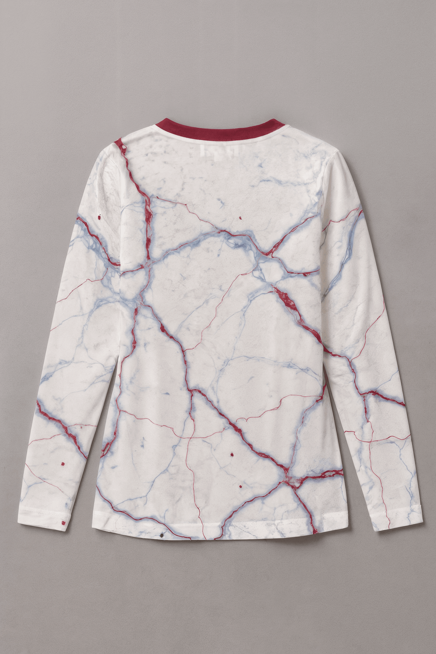 CRACKED by Riffhaus - Women's Loose V-Neck T-Shirt With Long Sleeve - Sofia Isella Riff