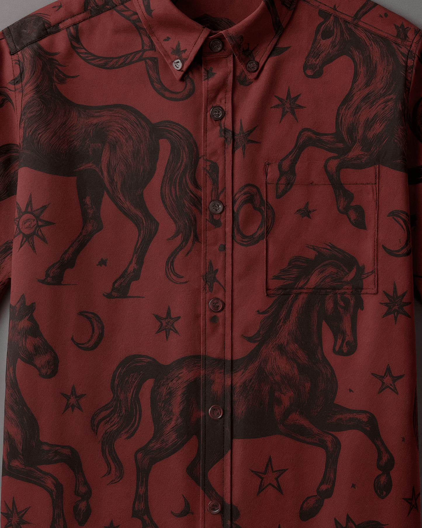 POSSESSED STALLION by Riffhaus – Men's Long Sleeve Cotton Shirt - Florence + The Machine Riff