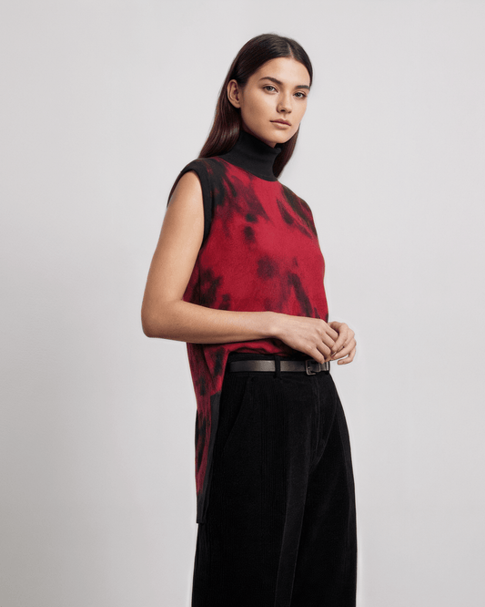 CRY by Riffhaus - Women's Jacquard Turtleneck Vest - Florence + The Machine Riff