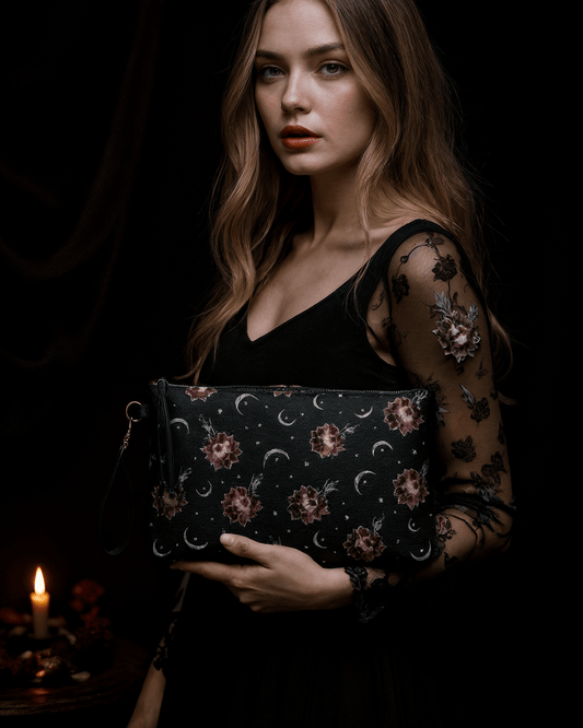 CRIMSON MOON by Riffhaus - Vegan Leather Wristlet - Florence + The Machine Riff