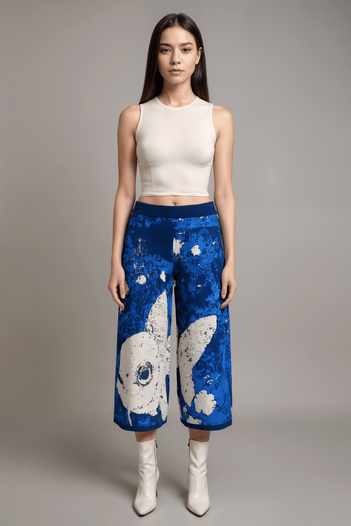 KNITTED FISH by Riffhaus - Women's Culottes - Knitted Fish Statement Design Japanese Breakfast Melancholy Riff