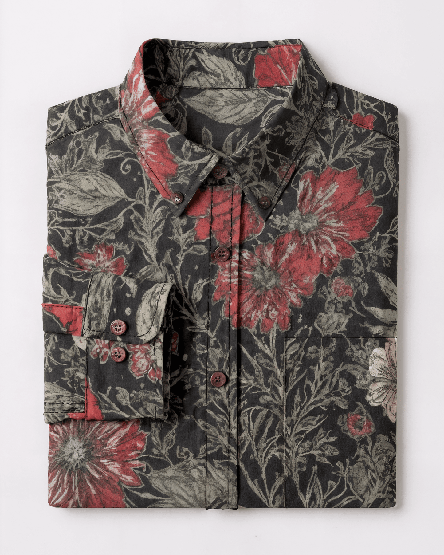 POSESSION - Men's Casual Lapel Long Cotton Sleeve Shirt - Florence + The Machine Riff