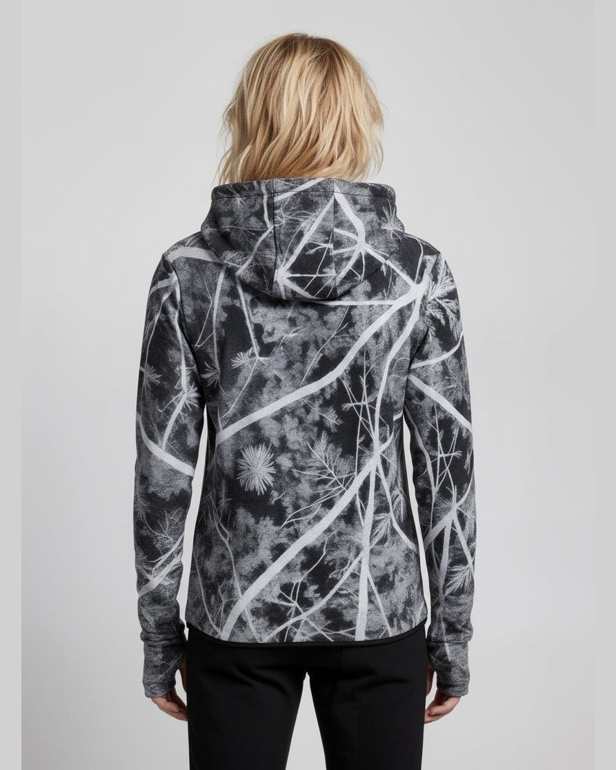 FROST BITE by Riffhaus - Unisex Hoodie with Thumb Hole Design - Aurora Frozen Riff