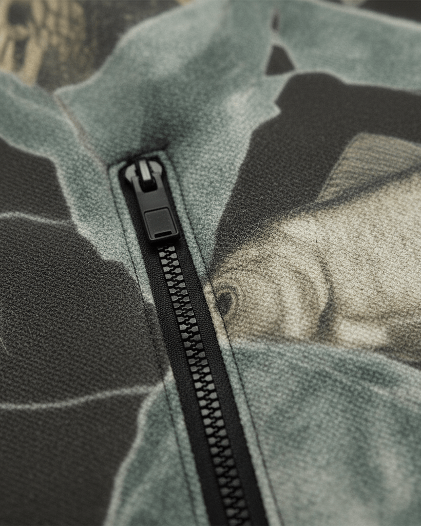 LAST FISH by Riffhaus - Urban Minimalist Cotton Twill Jacket - Aurora Frozen Riff