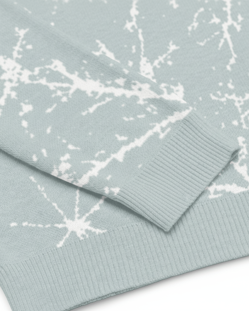 SNOW FLAKE by Riffhaus - Knitted crew neck sweater - Aurora Frozen Riff