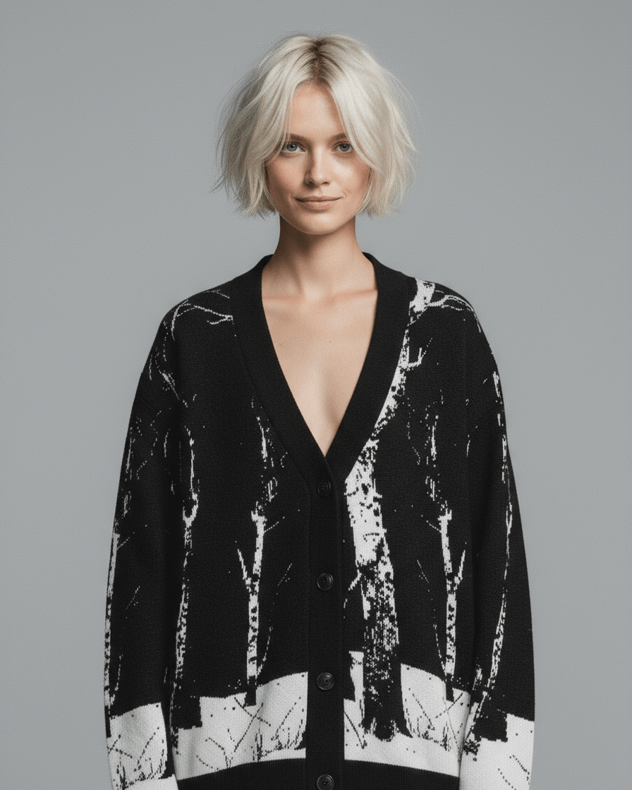 LAST TREE by Riffhaus - Knitted cardigan - Aurora Frozen Riff