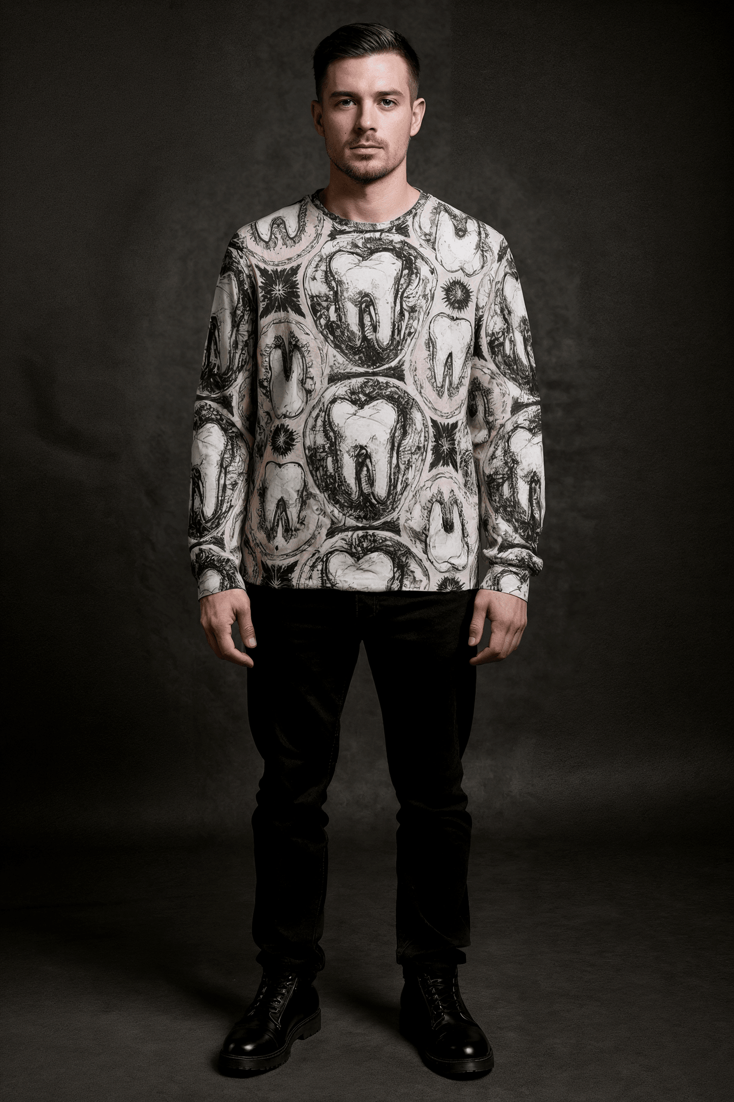 TOOTH MAIDEN by Riffhaus - Unisex Boat Neckline Sweatshirt With Chest Pocket - Sofia Isella Riff