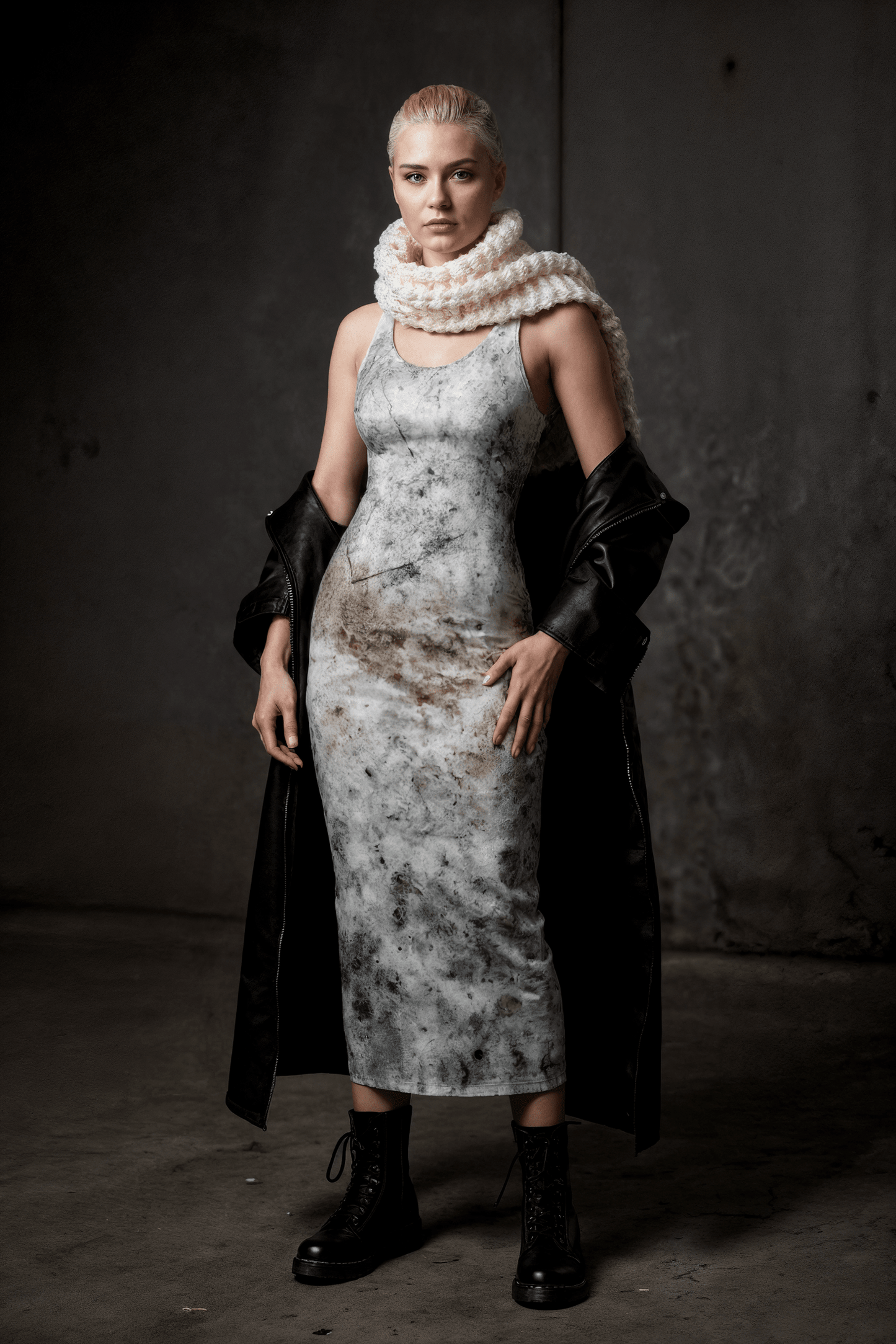 POSTHUMOUS BLOOM by Riffhaus - Long Jersey Sleeveless Dress - Sofia Isella Riff