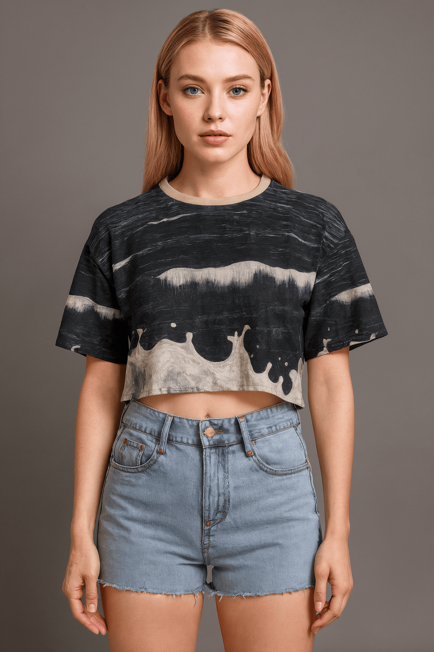 Riffhaus Women's Cropped T-shirt - Waves Japanese Breakfast Melancholy Riff