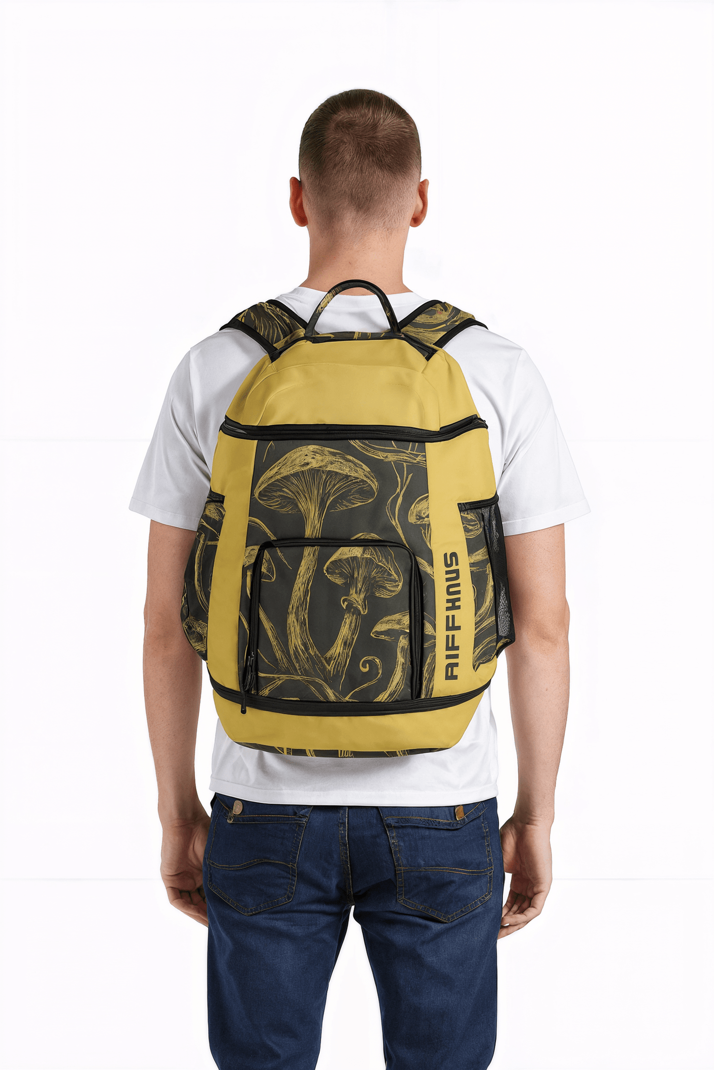 FORGING - Large Backpack with Mushroom Print - Sofia Isella Riff